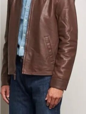 Polo by Ralph Lauren Brown Leather Bomber Jacket